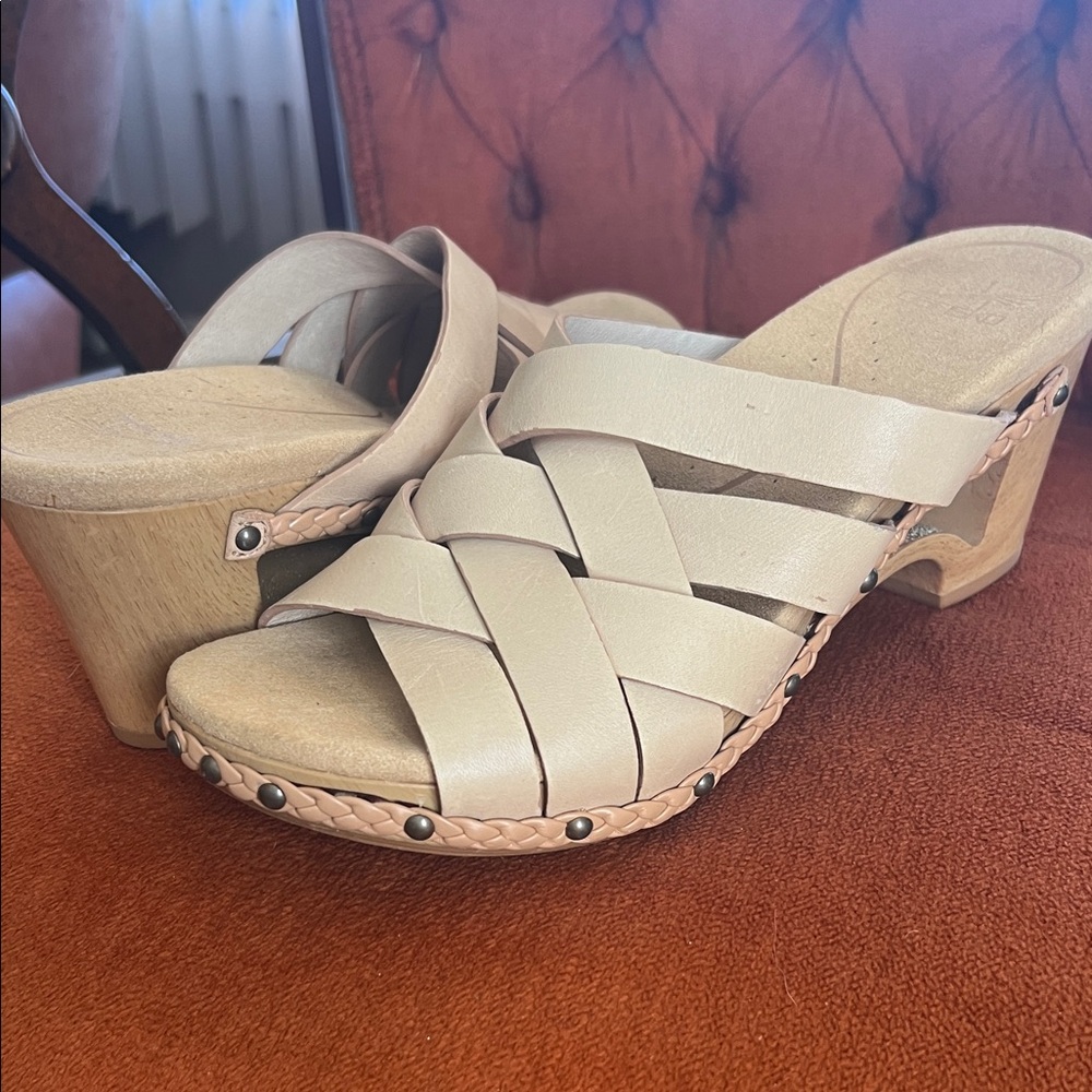 Dansko Beige Woven Leather Mules - Picture 5 of 5